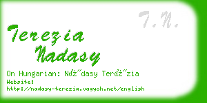 terezia nadasy business card